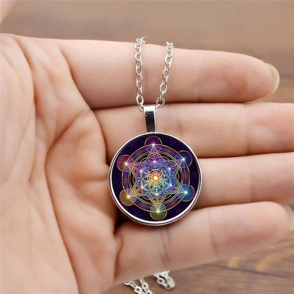 Metatron's Cube Smycken Sacred Geometry Photo Cabochon Dome Glass