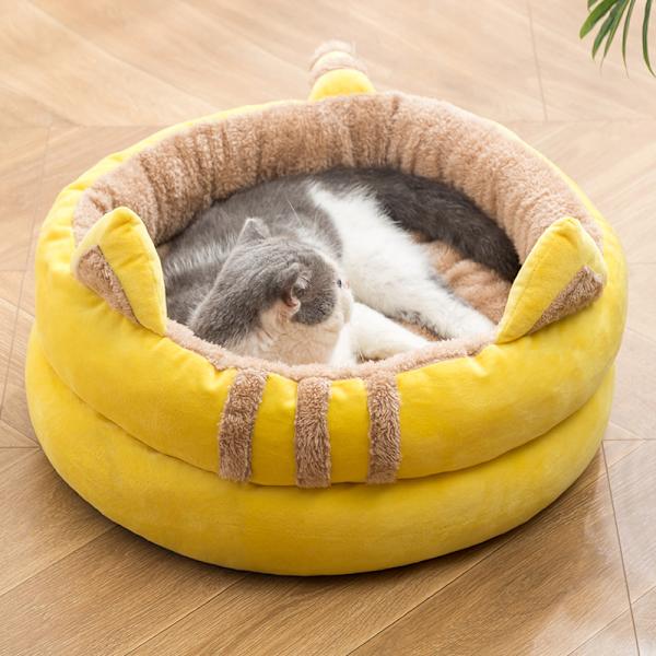 Katthus Design Kattöra Katthus med Bomull Katthål Sammet