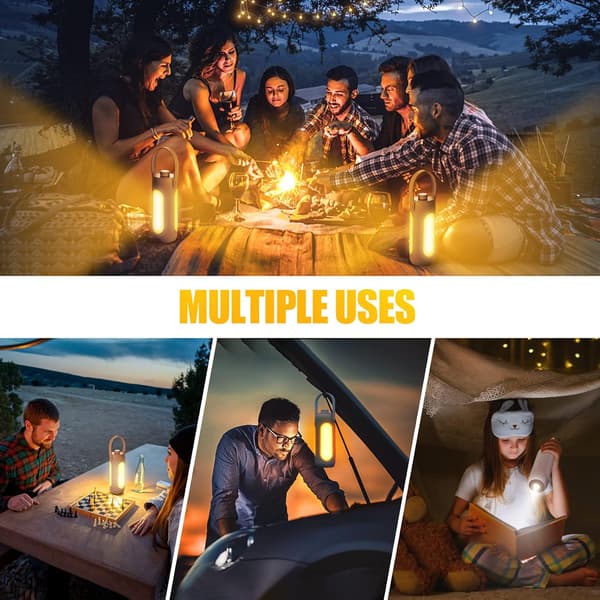 Oppladbar sammenleggbar campinglykt (hvit), 10000mAh LED camping