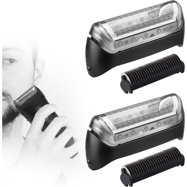 2 stk udskiftningshoved til elektrisk barbermaskine til mænd til Braun 10B-serien