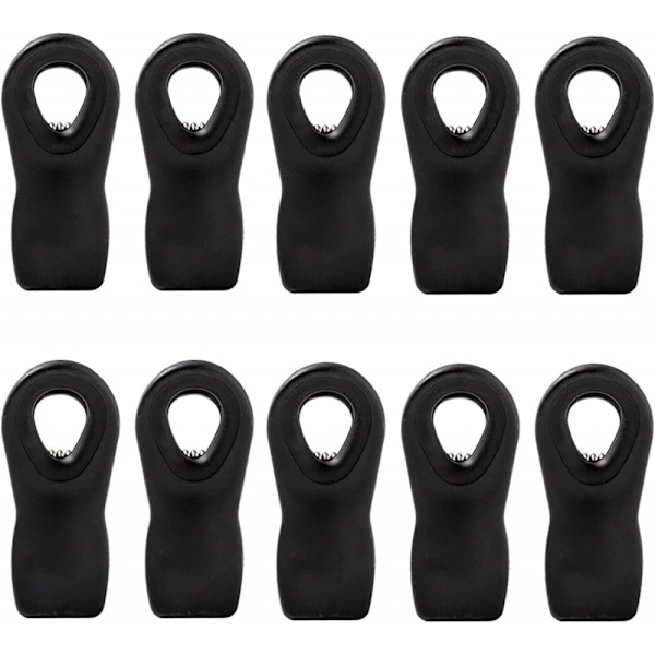 10 stk. Sorte Chipsklips Brødklips Poseklips Magnetiske Klips til Madpakker Chipsposeklips
