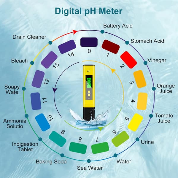 Digital pH, høynøyaktig pH-tester 0,01, leseenøyaktighet 2 % pH