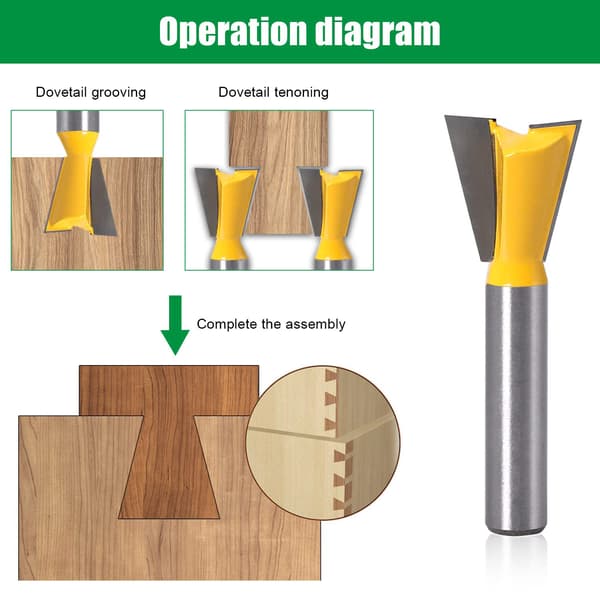 Pieces Dovetail Fræserbit, 8mm Wolframkarbid Face Milling Cut