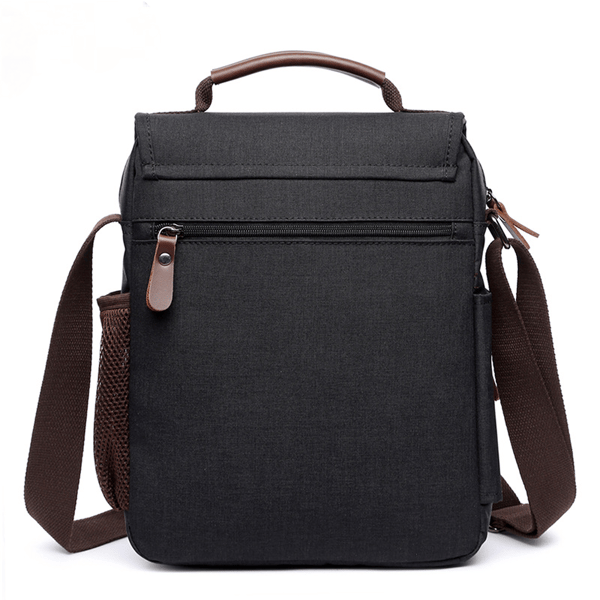 Solid farvet mænds modetaske (brun), fritids messenger skuldertaske