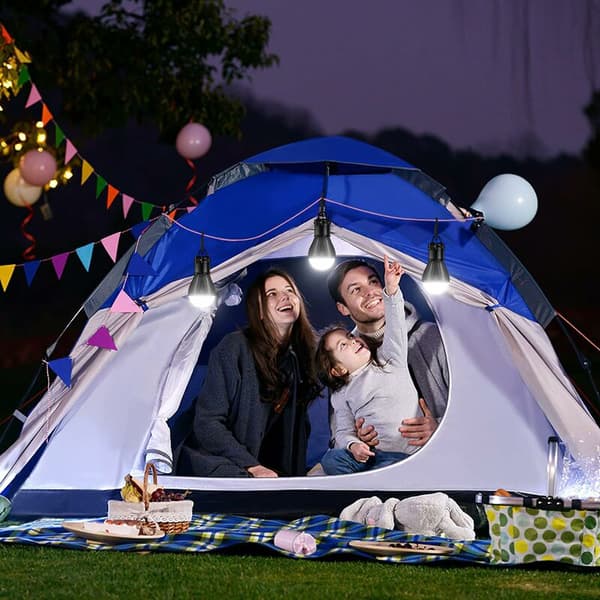 Campinglampe, LED Campinglygte, Bærbar Teltelygte Pære Sæt