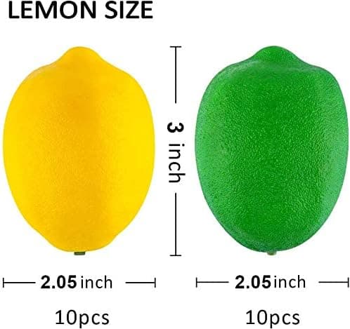 20 STK Kunstige Citroner og Limefrugter Kunstige Citroner