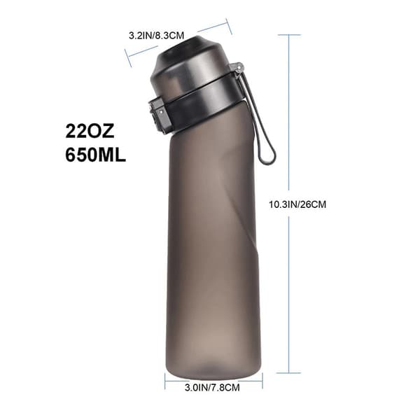 650 ml Säckflaska med 7 Säckar, Svart Doftande Vattenflaska, S