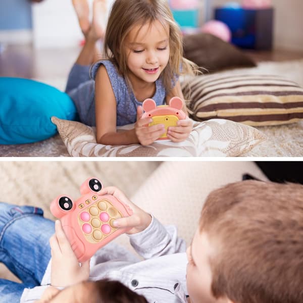 (Rosa) Puzzle Pop Spillkontroller, Boble Sensorisk Fidget Leke, Lommespill For Barn, Rask