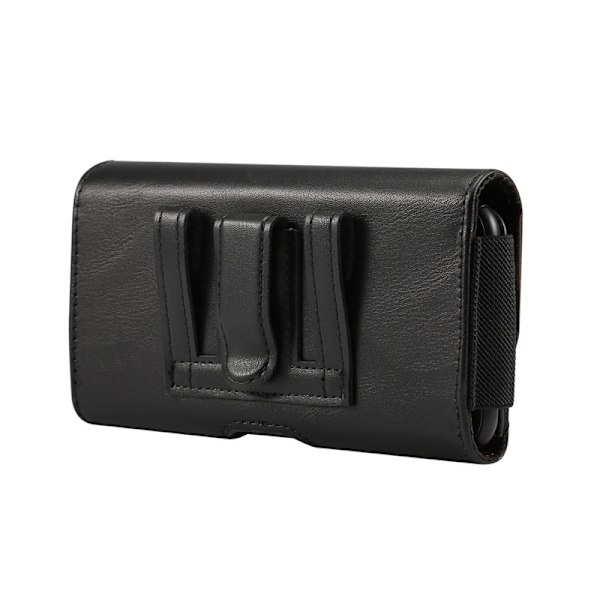 (6,9 tum) Lammskin Mobiltelefon Midjeväska Holster Premium Telefonfodral med Bältesklämma Magnetisk Stängning ID-kortshållare Fickkostym