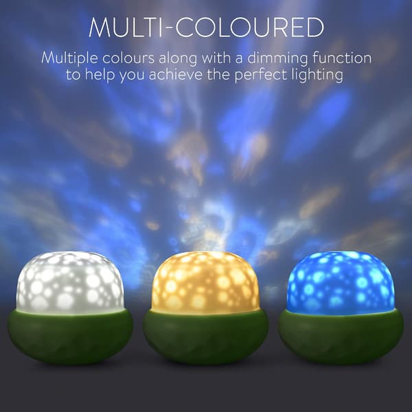 LED-projektor nattlys for baby, oppladbart med 5 projeksjonsmoduser
