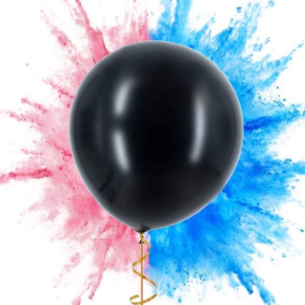 36 tommer sorte runde latexballoner (premium heliumkvalitet), Gian