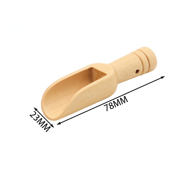 Mini Träsked, 12 st 7,8 cm Små Saltskedar, Badträsked