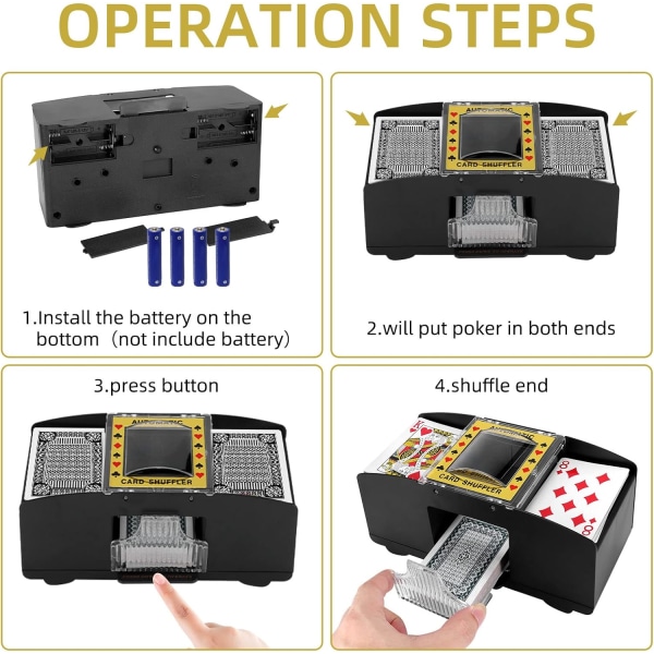 Automatisk Kortskifter, Elektronisk Casino Poker Kortspil, Batteridrevet