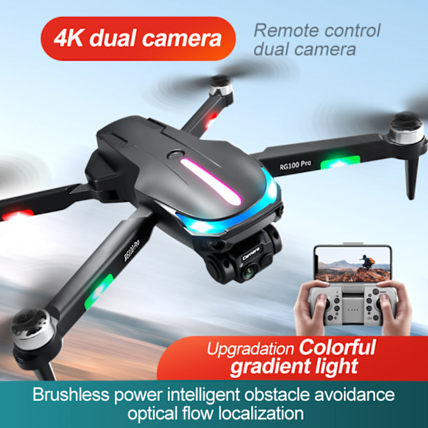 Drone 4K Kamera FPV WiFi Live Class GPS Rækkevidde Quadcopter