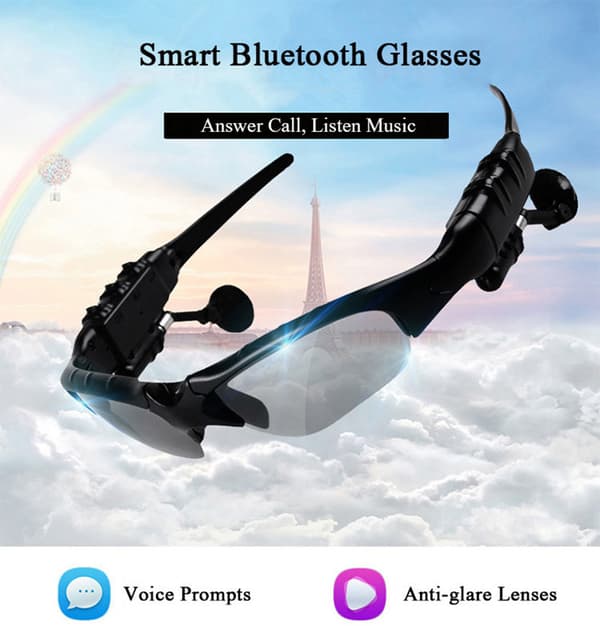 Langattomat Bluetooth MP3-aurinkolasit Polaroidiset Linssit Musiikkiaurinkolasit