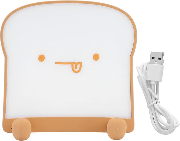 Toastbrød nattlys, USB oppladbart silikon nattlys med