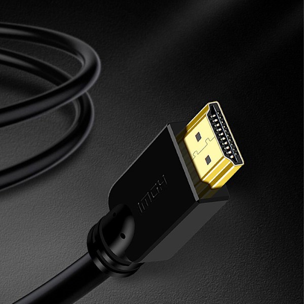 HDMI-A - DVI (uros) -sovitinkaapeli, kaksisuuntainen 1080P, kullattu, 1 m, yksittäispakkaus, musta