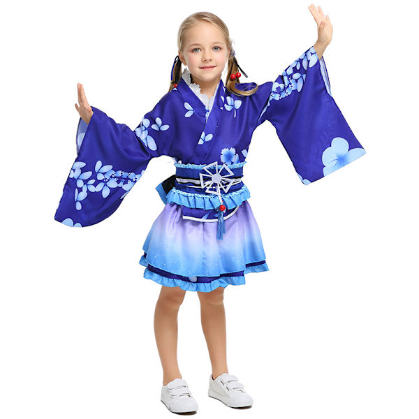 Japansk Yukata Kimono Cosplay-set (110 cm)