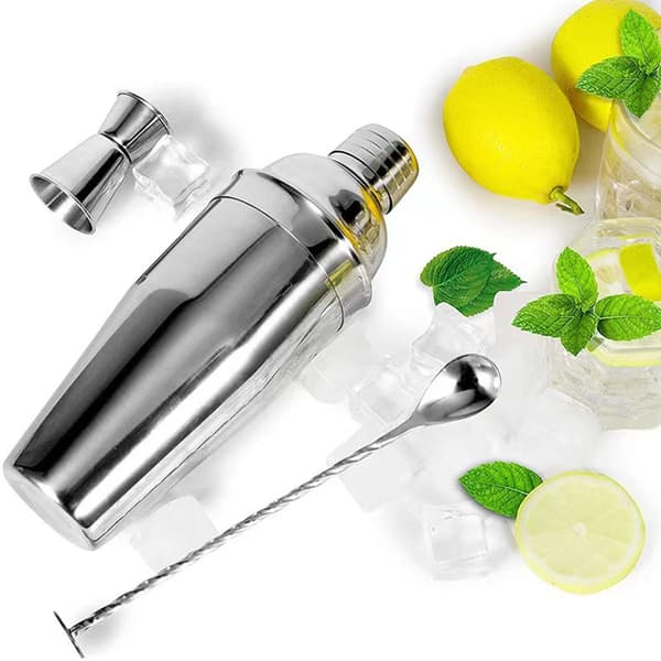 Cocktail shaker 750ML - Cocktailsæt - 3 dele - Rustfrit stål