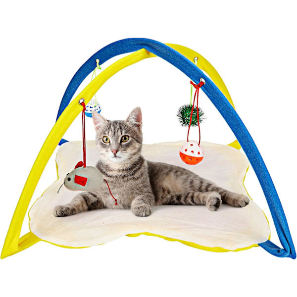 Interaktiv Katt Leksak - Katt Lekmatta med Hängande Leksaker, Katt Leksak Mus