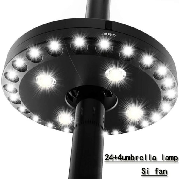 1 bit uteplatsparaply 3 ljusstyrkelägen sladdlös 28 LED-lampor