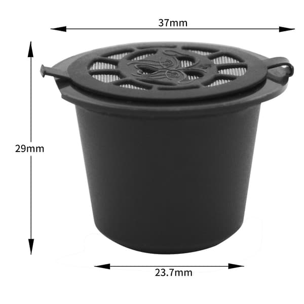 5x genanvendelige kaffekapsler Sort