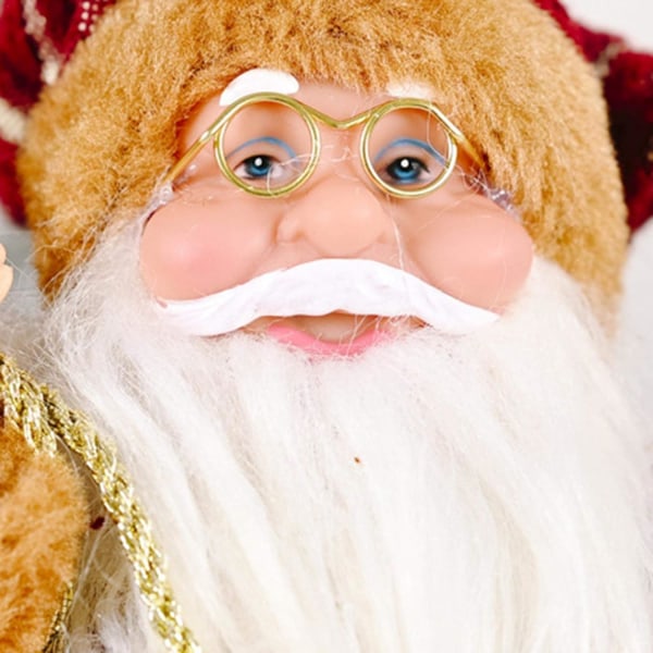 Traditionel julemandsfigur Stående Pere Noel dukkefigur f