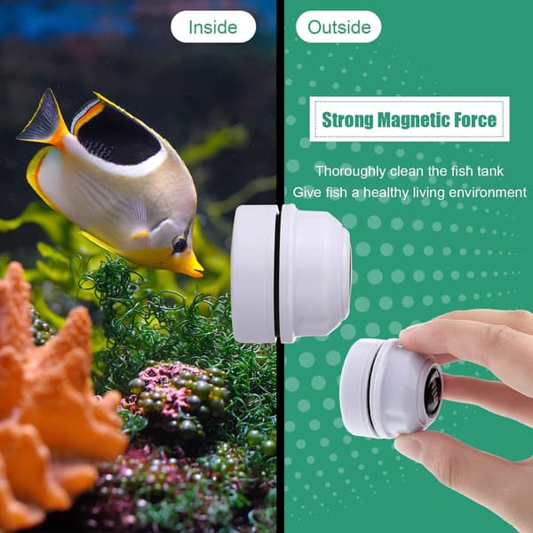 2 Stykker Lille Mini Magnetisk Børste Akvarium Børste Algefjernelse
