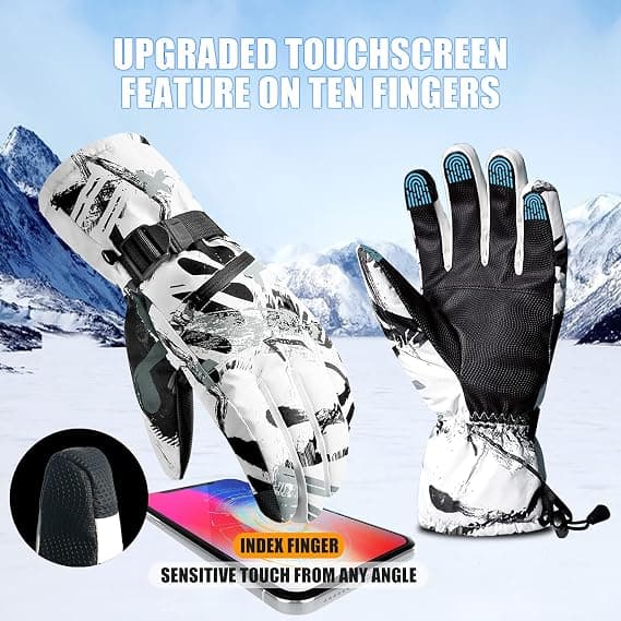 Skihandsker -30°F Vandtætte Touchscreen Snowboard Handsker til Mænd
