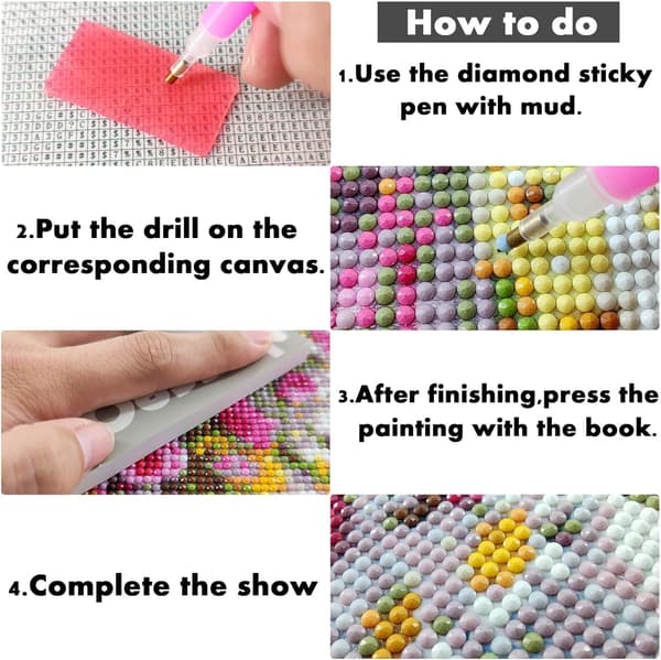 (30x40cm, drage) 5D Diamantmaleri Drage, DIY Diamantbroderi