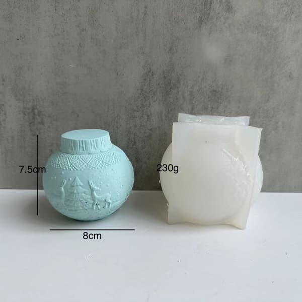 (White Elk) Julstjärna Ljusform, 3D Silikon Ljusform, Silikon