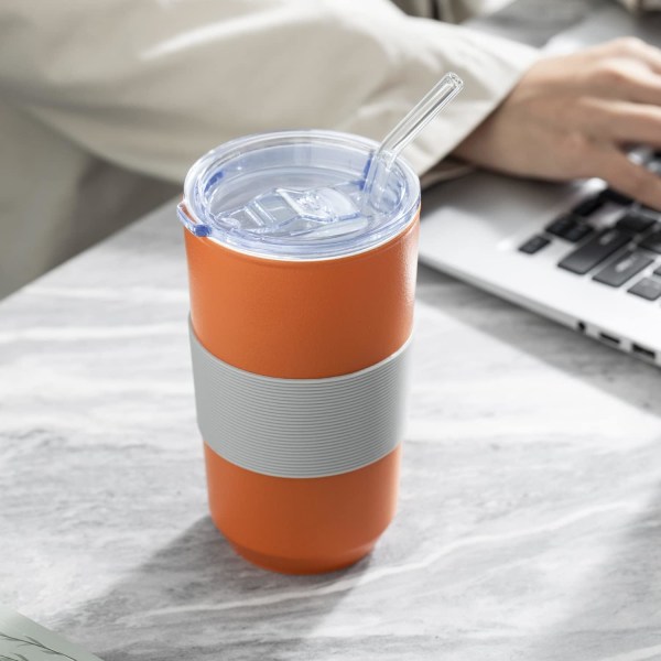 Keramisk Tumlare med Sugrör och Lock 20 oz Resemugg för Varma Drycker