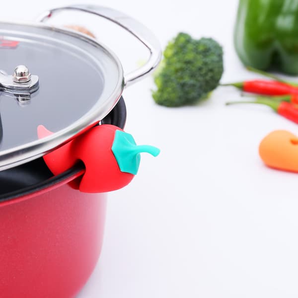 3 stk. søde silikone chili grydelåg løft overløbsforhindringer