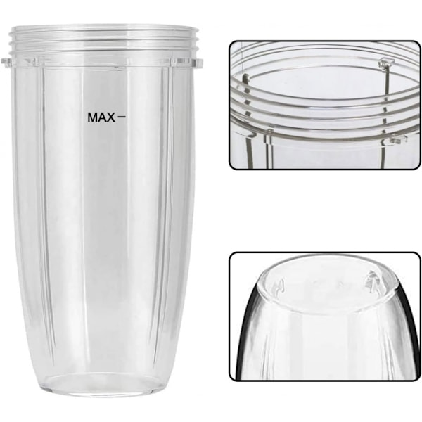 Mehustin 32OZ Läpinäkyvä kuppi Nutribulletille, Mehustimen varaosat