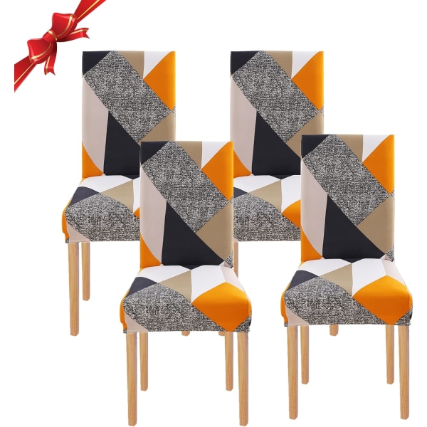 Stretch Stolskydd för Matbord, 4-pack, Universal Tvättsbart Stolskydd