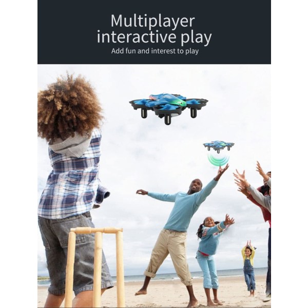 Mini LED-drönare för barn 2.4G liten RC-quadcopter med fjärrkontroll