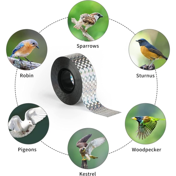 80M*4,8CM Fugleafvisende Tape Anti-Bird Tape Anti-Bird Tape Scare