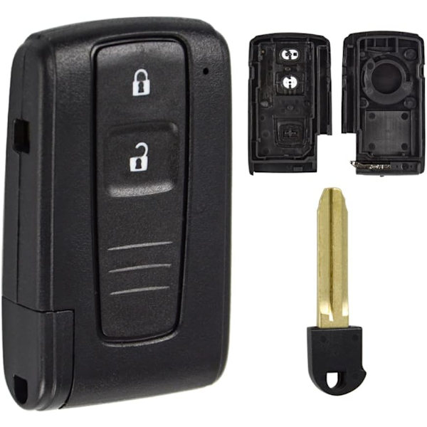 2-knappars fjärrkontrollbilnyckelskal för Toyota Prius 2004-2009 Corolla Verso Camry ersättning smart bil K