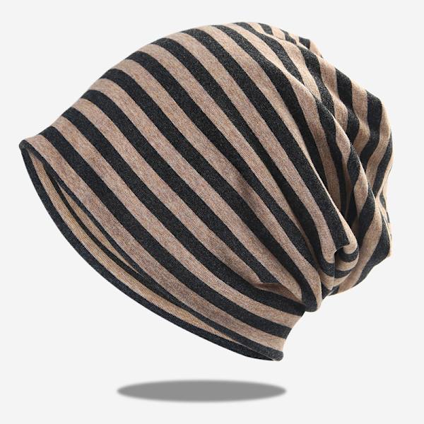 (Grå) Tynd Casual Bomulds Beanie Hue Mænd Kvinder Mode Blød Stræk Strikket Skull Hue