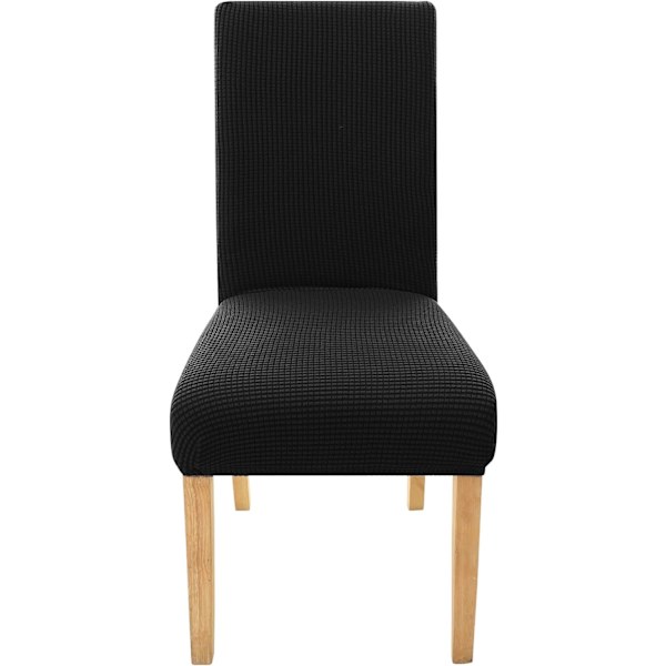 Tvätthållbar Stretch Jacquard Bröllopsstolöverdrag Inomhus Billigt Svart
