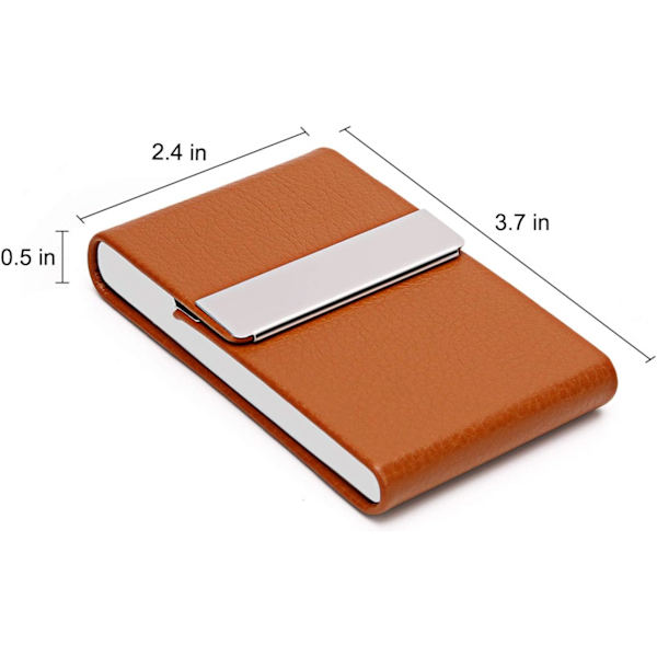 1 st Brown Business Card Holder - PU Läder Business Card Holder