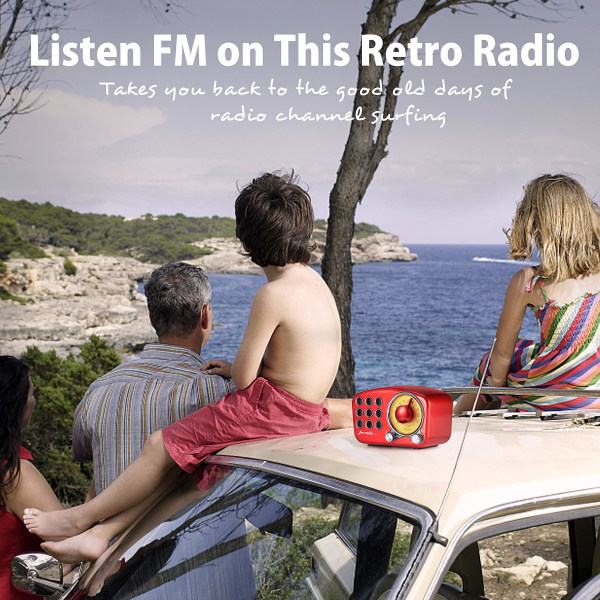 Retro Radio Bluetooth-högtalare, Vintage Radio Greadio FM-radio med