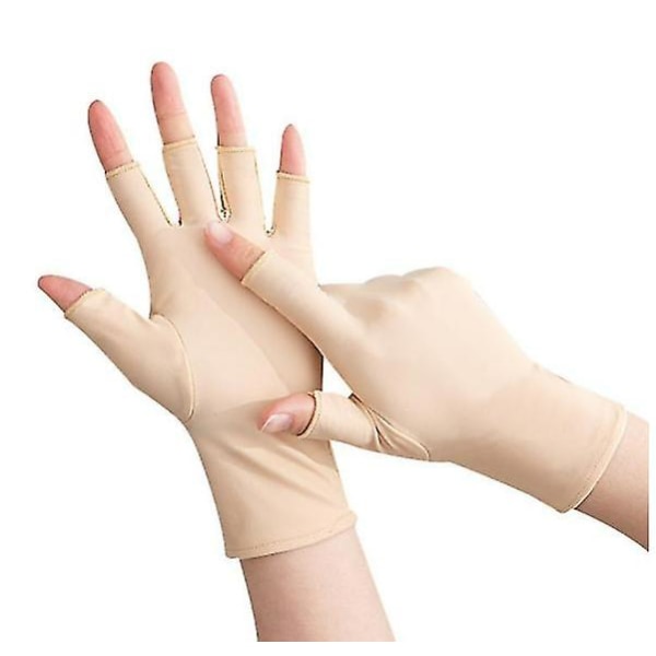 ett par UV gel nagellampa handskar, UV skyddshandskar för manic