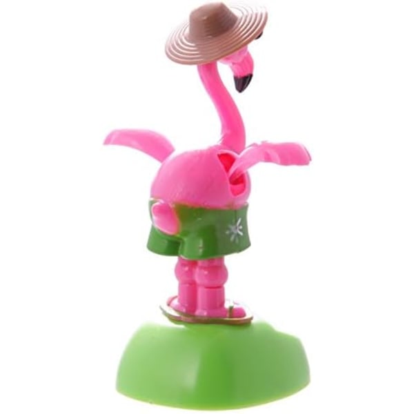 Rosa Flamingo med Solglasögon Solfigur Plast Rosa/Grön/Brun