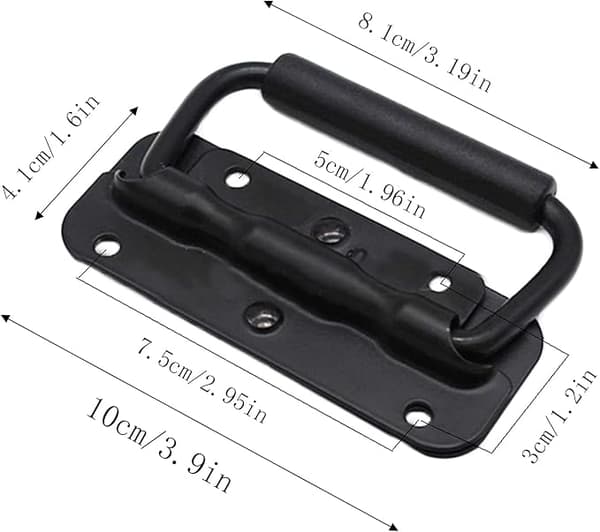 4-pack Flygväskhandtag, Verktygslåda Fjäderhandtag, Dragfjäder Vikbart