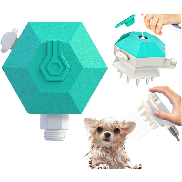 Hundduschspray, Djurbaddmassagborste, Dusch 2 i 1 Djurvård
