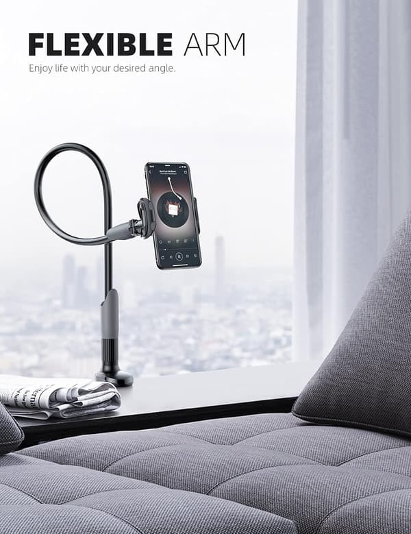 Telefonholder, Justerbar Holder - Universal 360° Rotationsholder til iPhone 14 Pro Max Plus, 13/12/11 Pro Max,