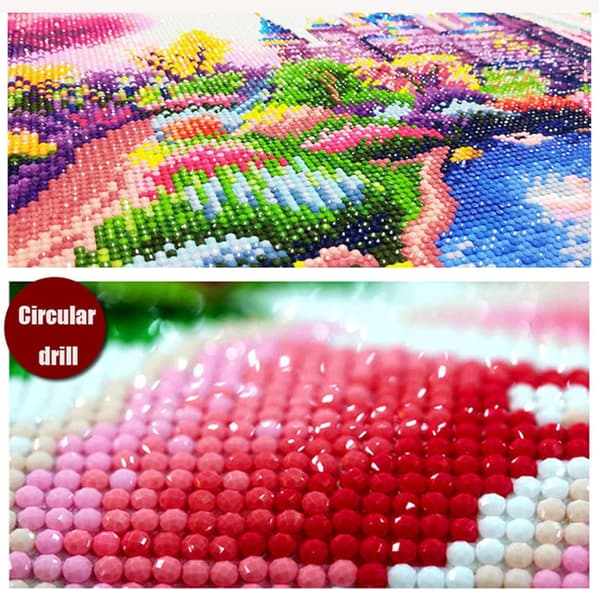 (40x30cm) 5D Diamantmaleri, Pink Unicorn Diamantmaleri Sæt