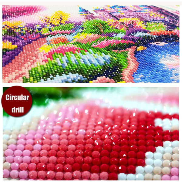 (40x30cm) 5D Diamantmålning, Rosa Enhörning Diamantmålningssats