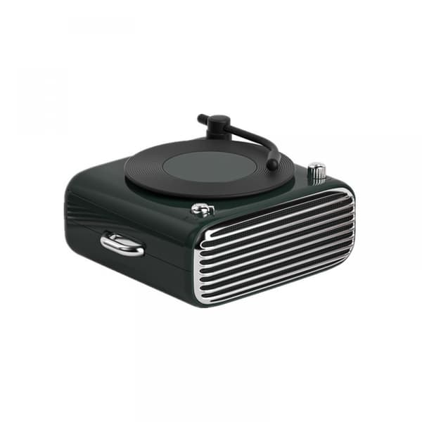 (Grøn) Retro Trådløs Bluetooth Højttaler Gammeldags Vinyl Reco